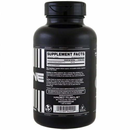 Kaged Muscle, L-карнитин, 250 капсул в растительной оболочке