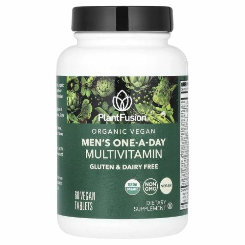 PlantFusion, Органические веганские мультивитамины для мужчин, 60 веганских таблеток