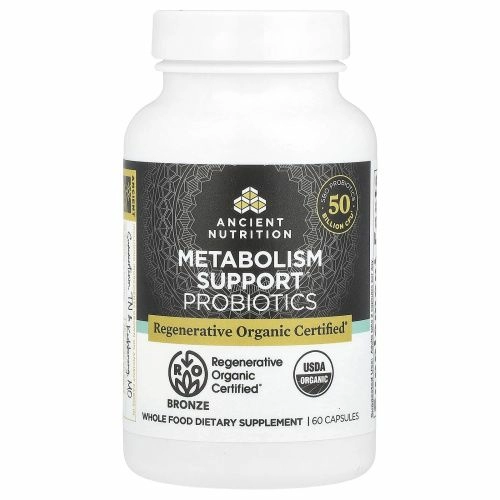 Ancient Nutrition, Пробиотики для поддержки метаболизма, пробиотик 57 mg, 60 капсул