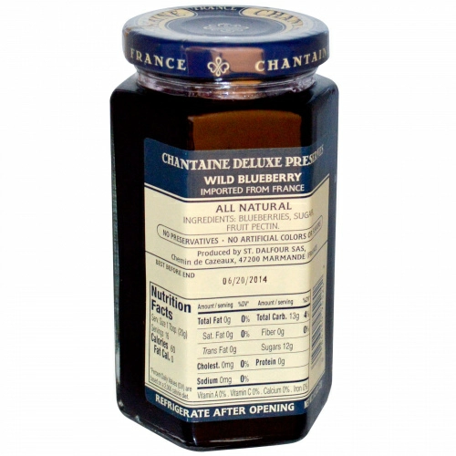 Chantaine, Черничный джем, 11.5 унций ( 325 г )