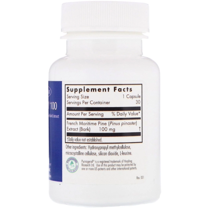 Allergy Research Group, Pycnogenol 100, 30 Vegetarian Capsules