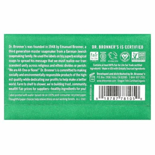 Dr. Bronner's, Чистое Кастильское мыло Миндальное 5 унций