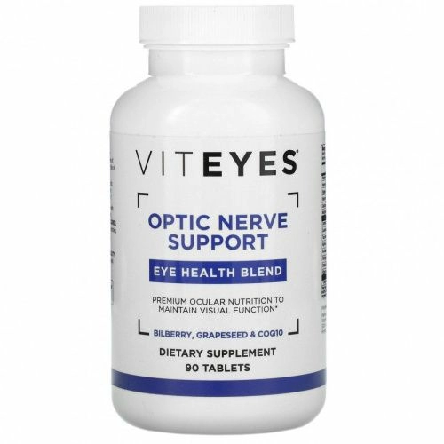 Viteyes, Поддержка зрительного нерва, смесь для здоровья глаз, 90 таблеток