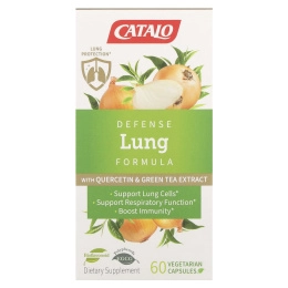 CATALO, Формула Defense Lung с кверцетином и экстрактом зеленого чая, 60 вегетарианских капсул