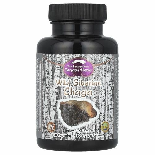 Dragon Herbs, Дикая сибирская чага, 500 мг, 100 капсул
