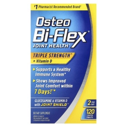 Osteo Bi-Flex, Здоровье суставов, тройная сила + витамин D, 120 таблеток в оболочке