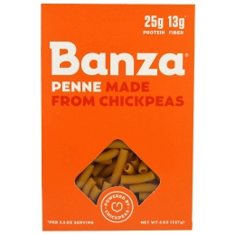 Banza, Пенне, нут, макароны, 8 унций (227 г)