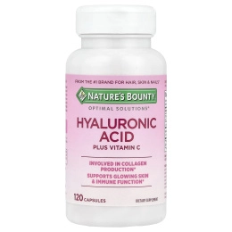 Nature's Bounty, Optimal Solutions®, гиалуроновая кислота и витамин C, 120 капсул