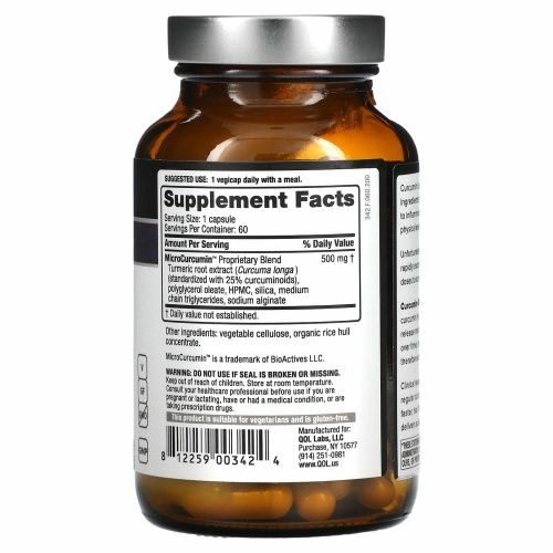 Quality of Life, Curcumin-SR`` 60 растительных капсул