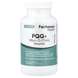 Fairhaven Health, PQQ + мио + D-хироинозитол, 120 капсул