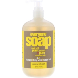 EO Products, Мыло для всех, 3 в 1, кокос+лимон, 473 мл