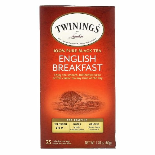 Twinings, Чай "Английский завтрак", 25 пакетиков, 50 г (1.76 oz)