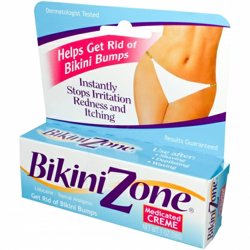 Bikini Zone, Лекарственный крем, помогает избавиться от неровностей в области бикини, 1 унция (28 г)