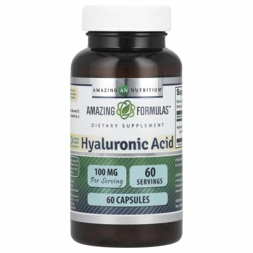 Amazing Nutrition, Гиалуроновая кислота, 100 мг, 60 капсул
