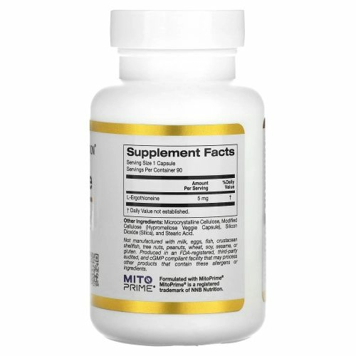 California Gold Nutrition, эрготионеин, 5 мг, 90 растительных капсул