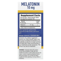 Superior Source, Мелатонин, 10 мг, 100 микролинвальных быстрорастворимых таблеток