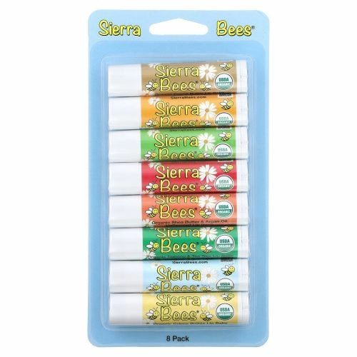 Sierra Bees, Органические бальзамы для губ, набор (8 бальзамов)