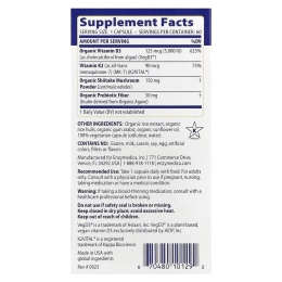 Enzymedica, Сделано с органическим D3 + витамином K2 60 капсул