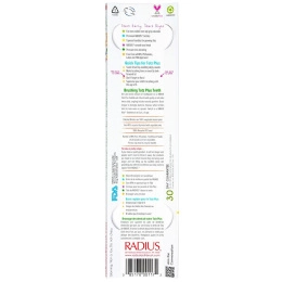 RADIUS, Зубная щетка Totz Plus для детей от 3 лет, белая/розово-коралловая, 1 шт.