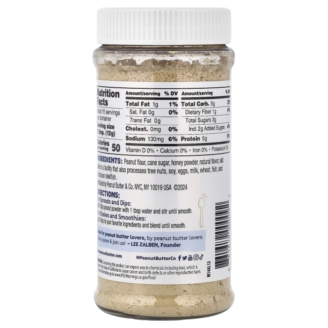 Peanut Butter & Co., арахисовый протеиновый порошок, мед, 184 г (6,5 унции)