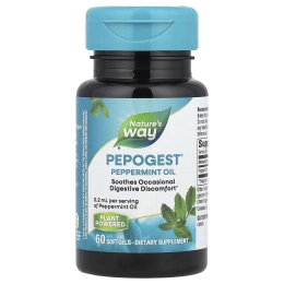 Nature's Way, Pepogest, Масло мяты, 60 гелевых капсул