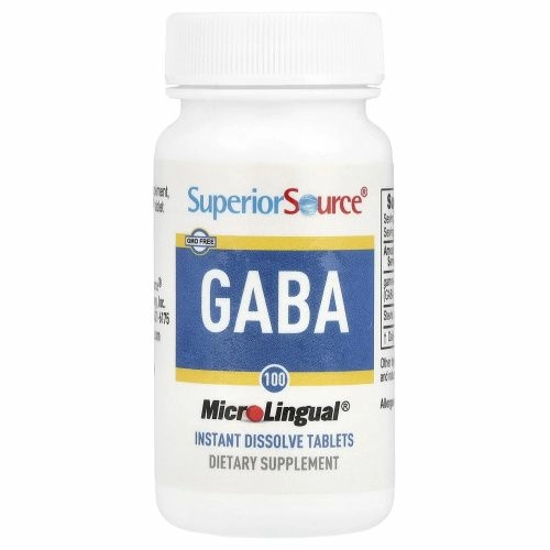 Superior Source, GABA, 100 мг, 100 мгновенно растворяющихся микротаблеток