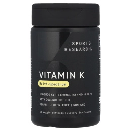 Sports Research, Vitamin K, Multi-Spectrum, 60 растительных капсул