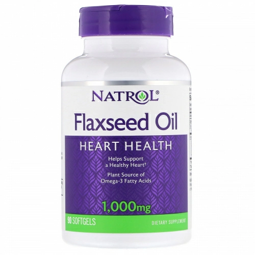Natrol, Масло льняных семечек, 1000 мг, 90 мягких капсул