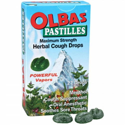 Olbas Therapeutic, Пастилки, Травяные леденцы от кашля, Максимальное действие, 27 леденцов