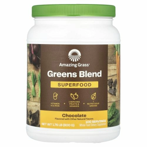 Amazing Grass, Зеленый суперпродукт, шоколадный растворимый напиток, 28.2 унций (800 г)