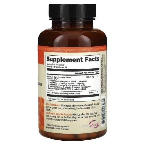 NatureWise, Max Care, пробиотики, WiseBiotics, с отсроченным высвобождением, 60 капсул