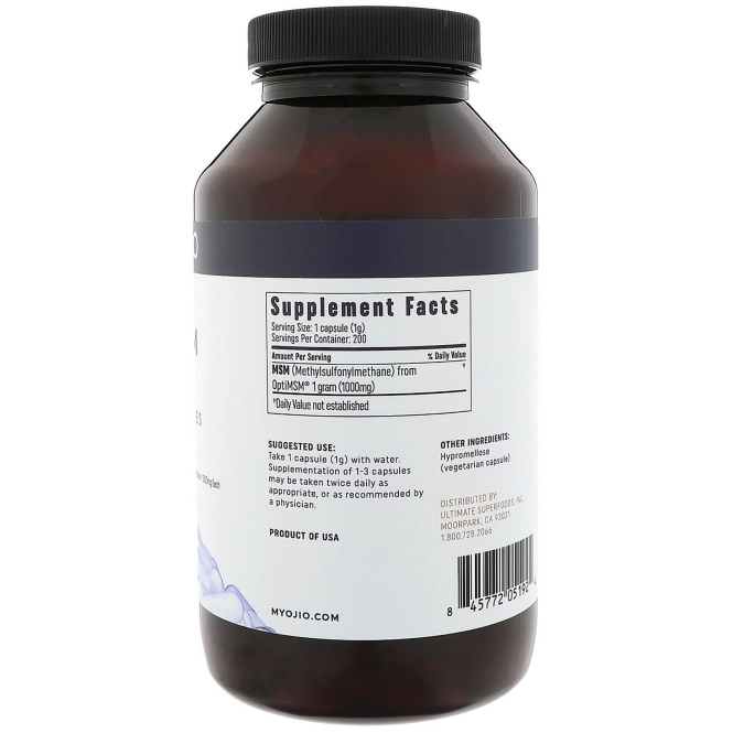 Ojio, Капсулы MCM, 1000 мг, 200 вегетарианских капсул