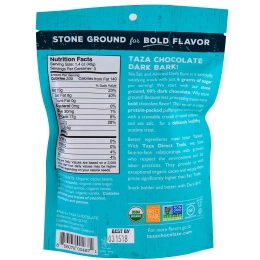 Taza Chocolate, Organic, 80% Dark Bark Chocolate Snacking Thins, Sea Salt & Almond, 4.2 oz (119 g)