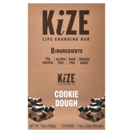 KiZE Life Changing Bar, печенье, 10 батончиков, 43 г (1,5 унции) каждое