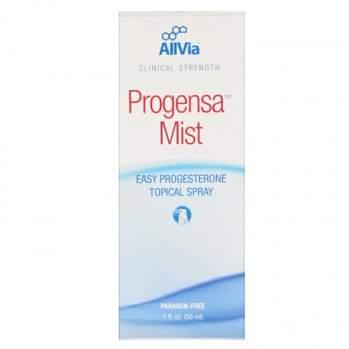 AllVia, Progensa Mist, Легкий в применении точечный спрей с прогестероном, 1 унц. (30 мл)