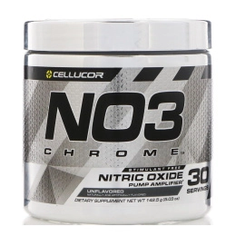 Cellucor, NO3 Chrome, Усилитель мышечного насоса с оксидом азота, без ароматизаторов, 5,03 унц. (142,5 г)