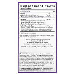 New Chapter, Успокаивающий сон и обезболивающее, мелатонин и имбирь, 30 вегетарианских капсул