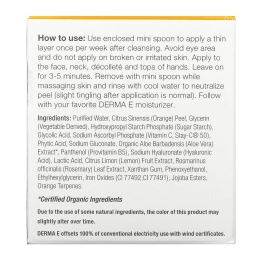 Derma E, Цитрусовый пилинг для лица «Мгновенное сияние» с витамином C, 56 г (2 унции)