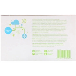 BabyGanics, Салфетки с пропиткой мягчителем, не содержат отдушек, 120 салфеток с мягчителем ткани