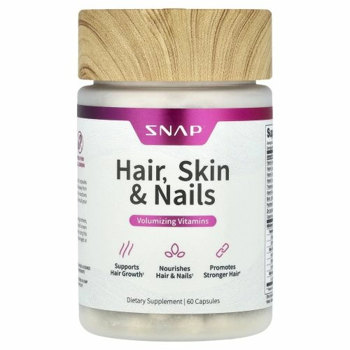 Snap Supplements, Для волос, кожи и ногтей, 60 капсул