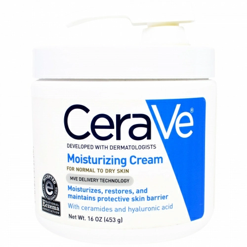 CeraVe, Увлажняющий Крем в Баллоне с Насосом, 16 унций (453 г)