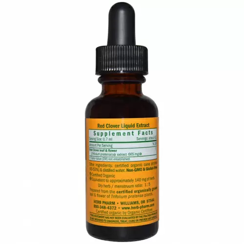 Herb Pharm, Красный клевер, 1 жидкая унция (30 мл)