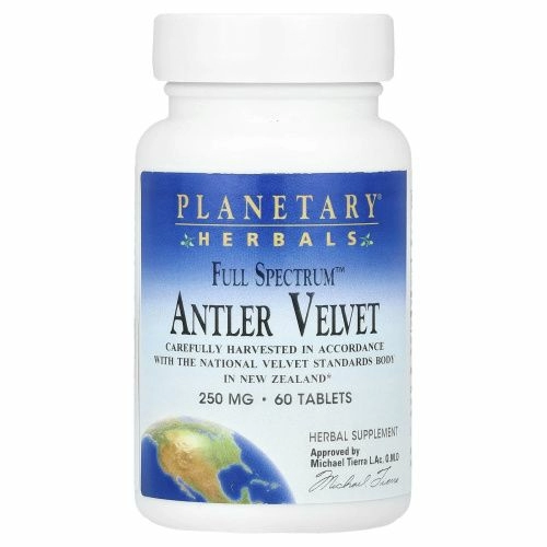 Planetary Herbals, Полный спектр, отростки оленьего рога, 250 мг, 60 таблеток