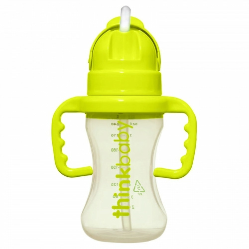 Think, Thinkbaby, Thinkster, соломенная бутылка Тинкстер, этап D, зеленая, 9 унций