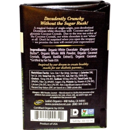 Coconut Secret, Органический, хрустящий белый карибский шоколад с обжаренным кокосом, 2,25 унции (64 г)
