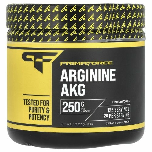 Primaforce, ААКГ, Аргинин Альфа-Кетоглутарат, порошок без вкуса, 250 г