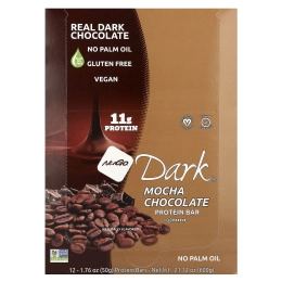 NuGo Nutrition, NuGo Dark®, протеиновые батончики, мокко и шоколад, 12 батончиков, 50 г (1,76 унции)