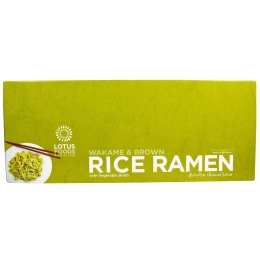 Lotus Foods, Рамэн из вакамэ и коричневого риса, с овощном бульоном, 10 пакетов, по 2,8 унции (80 г) каждый