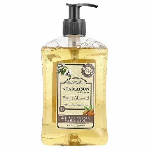 A La Maison de Provence, Жидкое мыло для рук и тела, Сладкий миндаль, 16,9 унции (500 мл)