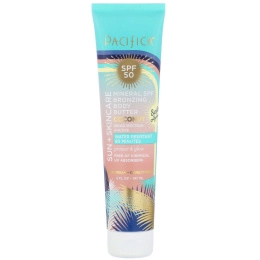 Pacifica, Sun + Skincare, Mineral SPF Bronzing Body Butter, SPF 50, Coconut, 5 fl oz (147 ml)